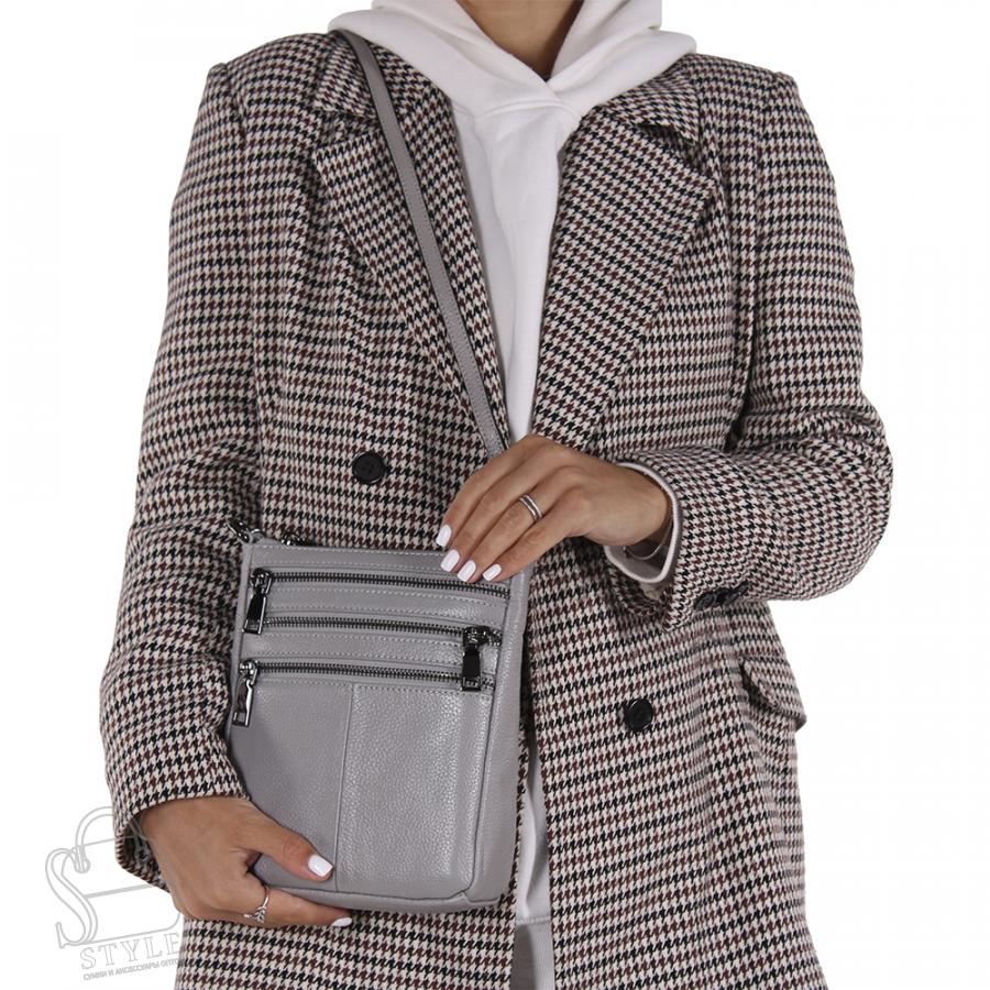 Сумка женская кожаная 719NN l.gray Natale Navetta
