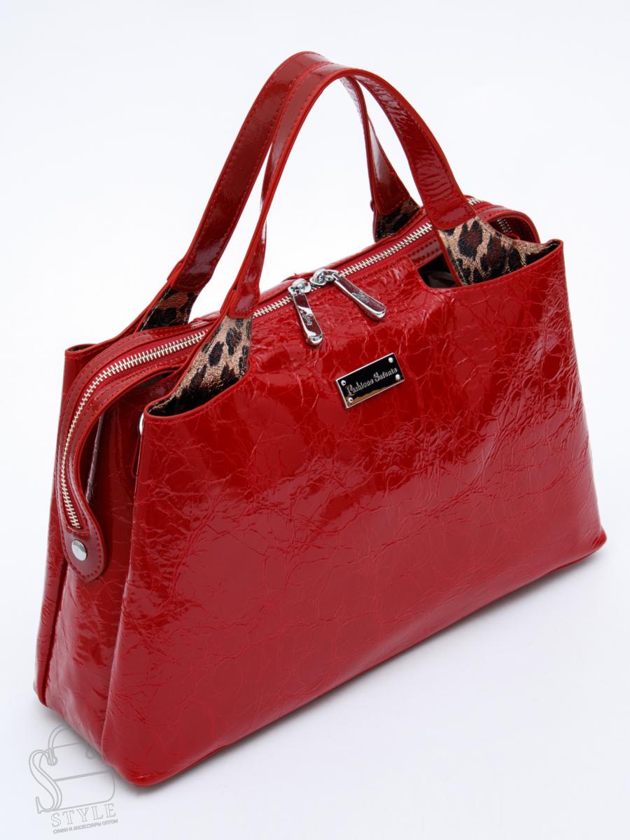 Сумка женская кожаная 9613-1S wine red Velina Fabbaino-Safenta