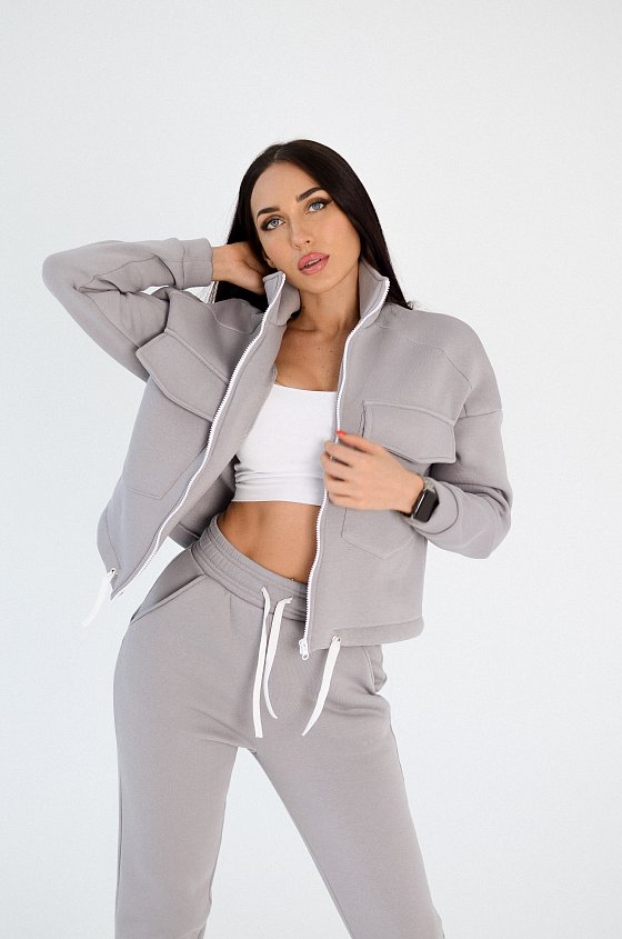 Толстовка на молнии (укор.) 322244Wbс