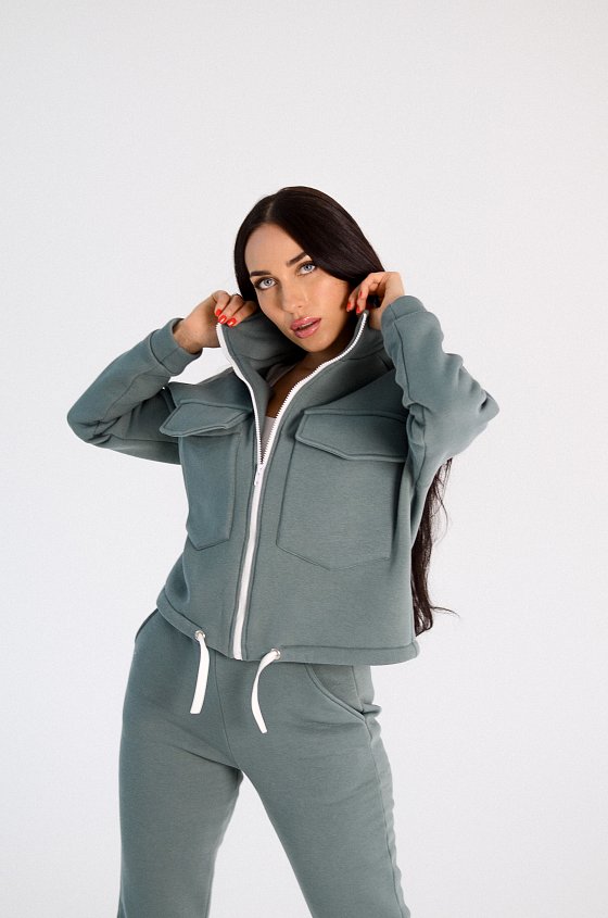 Толстовка на молнии (укор.) 322244Wbм