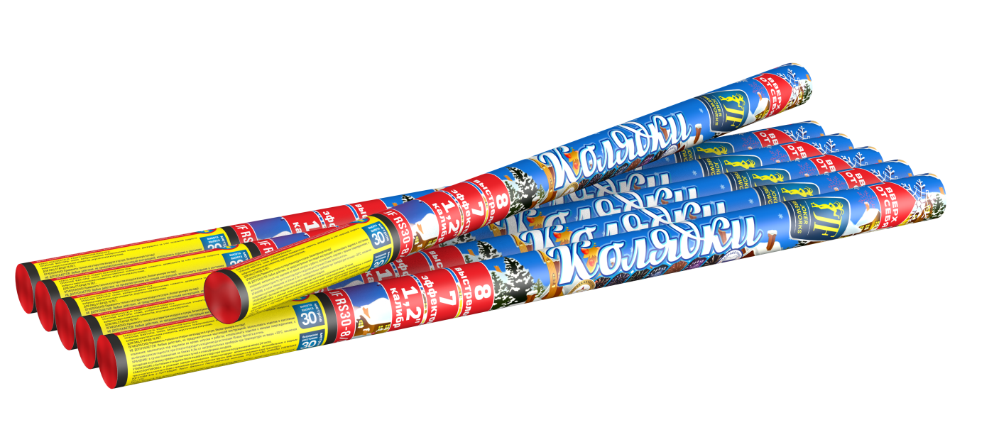 Римская свеча Колядки 8 залпов 1.2 калибр JF RS30-8/02 Joker