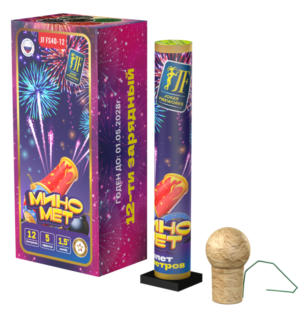 Фестивальные шары Миномет 12 залпов 1.5 калибр JF FS40-12 Joker