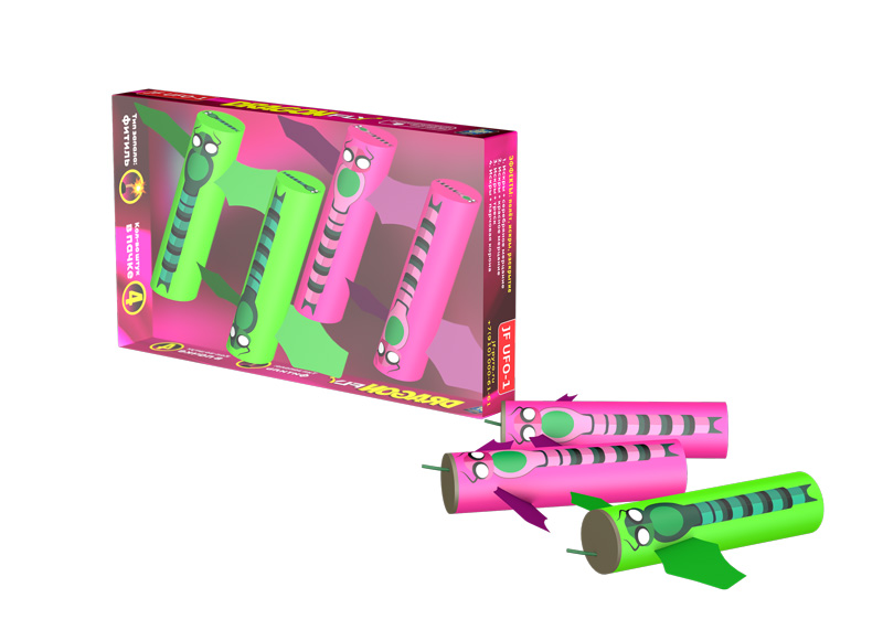 Летающий фейерверк Бабочка стрекоза 4 штуки JF UFO-1 Joker