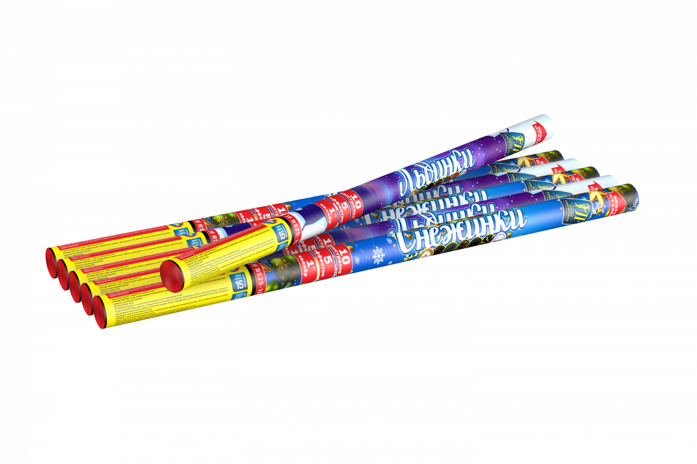 Римская свеча Льдинки-снежинки 10 залпов 1.0 калибр JF RS25-10/01 Joker