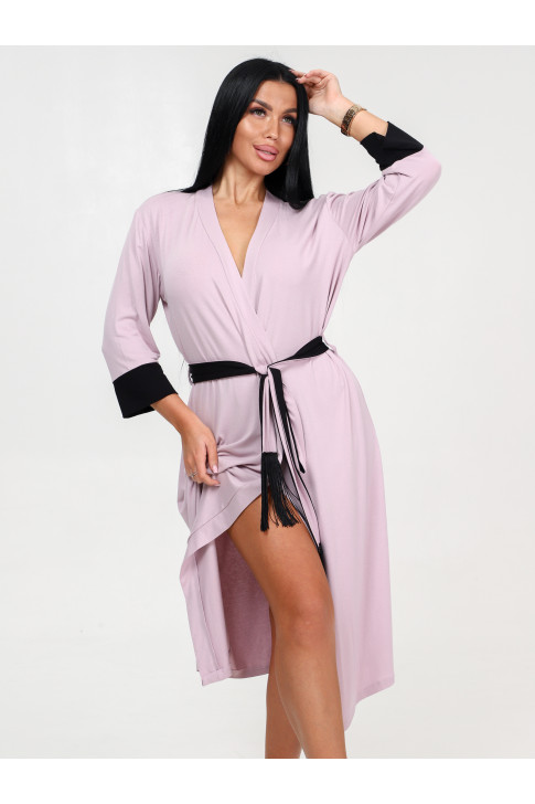 Халат запашной из вискозы арт.Х-32.02 сухая роза