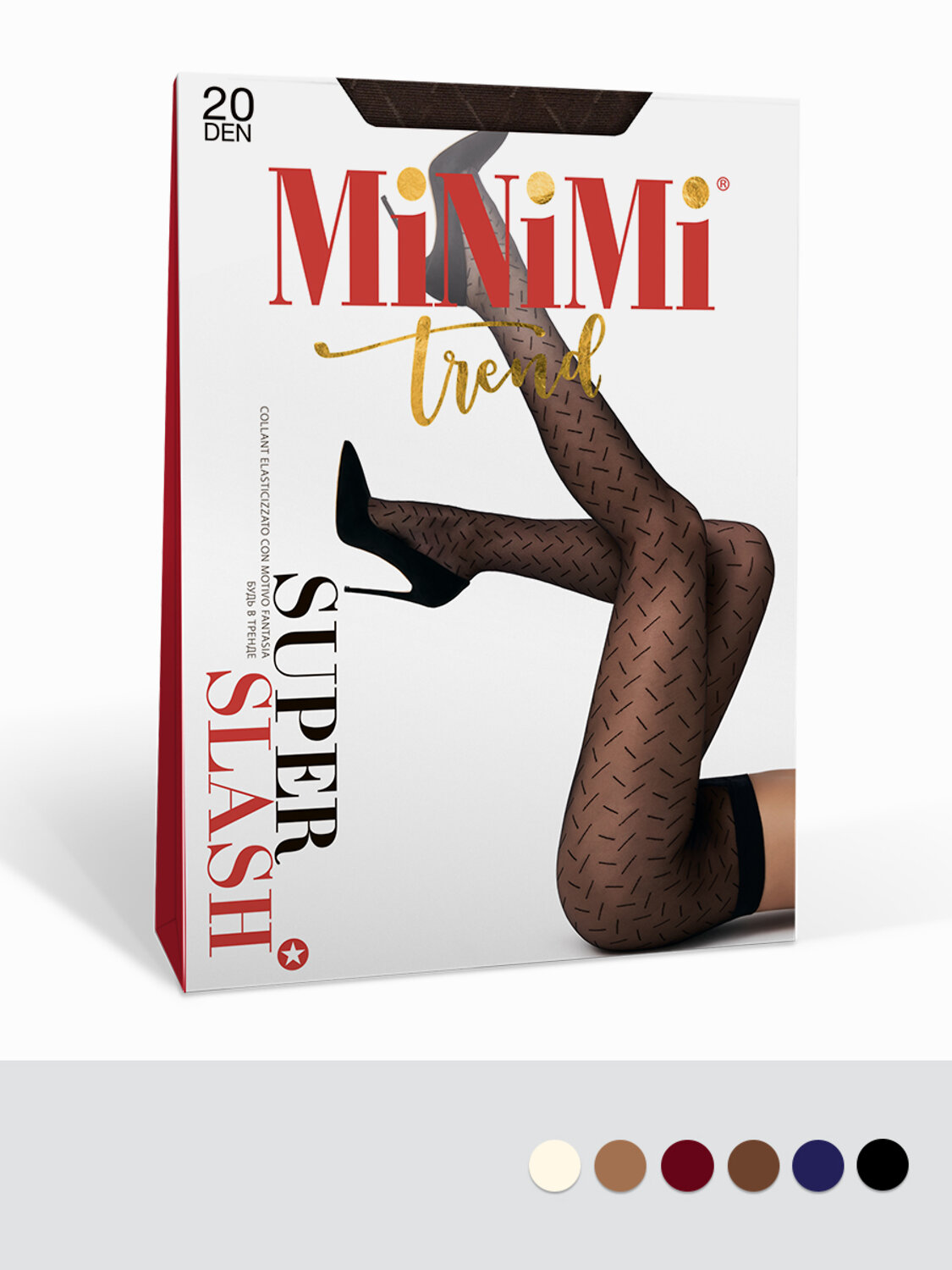 ст. цена270руб.! Minimi Колготки SLASH 20 (диагональная полоска)