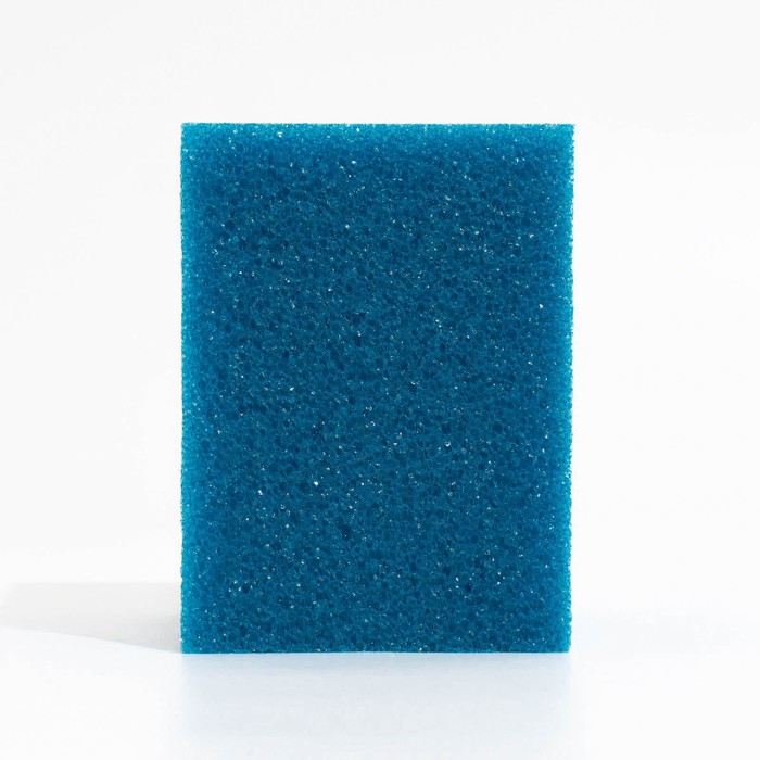 Губка прямоугольная для фильтра № 13, крупнопористая, 12×12×16 см, синяя