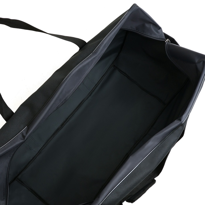 Сумка дорожная на молнии, наружный карман, чёрная