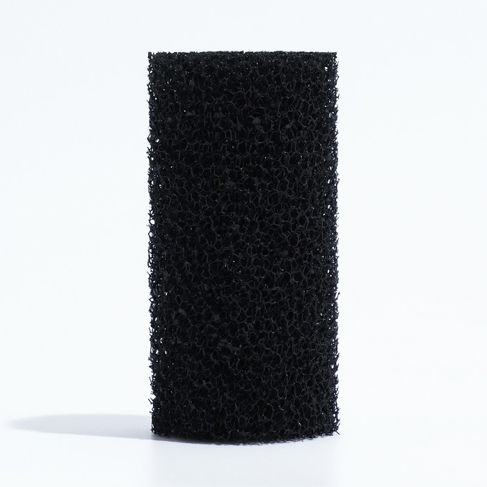 Губка круглая № 1, среднепористая 30 PPI, 5×5×10 см, черная