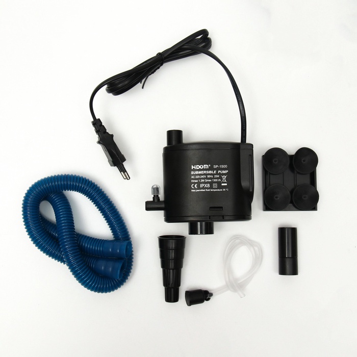УЦЕНКА Помпа Hidom SP-1500, 1300 л/ч, 25 Вт, многофункциональная 3 в 1