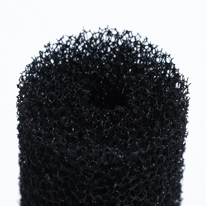 Губка круглая № 1, среднепористая 30 PPI, 5×5×10 см, черная