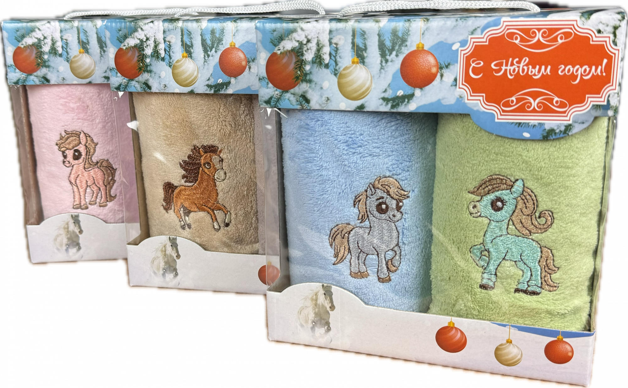 Набор полотенец микрофибра 98 - 950 ЛОШАДКИ вид 2 2 пр р-р 25х50