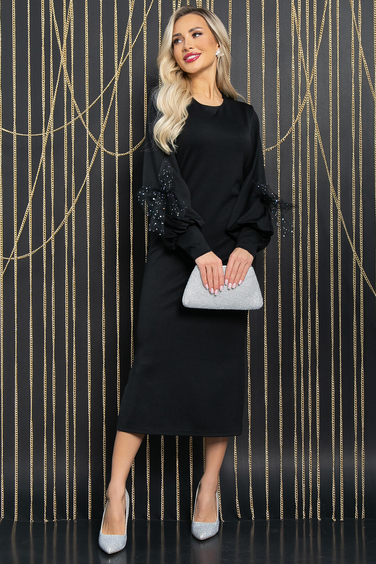 Платье Эстетика вкуса (черное) П11194