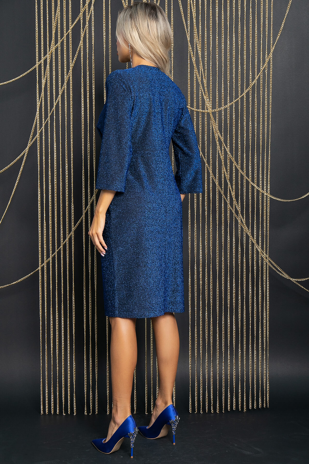 Платье Беатрис (мерцающий синий) П11708