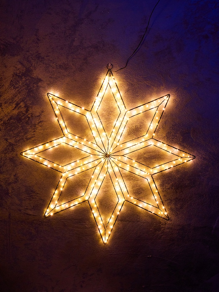 Фигура подвесная световая FROSTY «Снежинка», 74×74×2, 300 LED, 220V, свечение тёплое белое