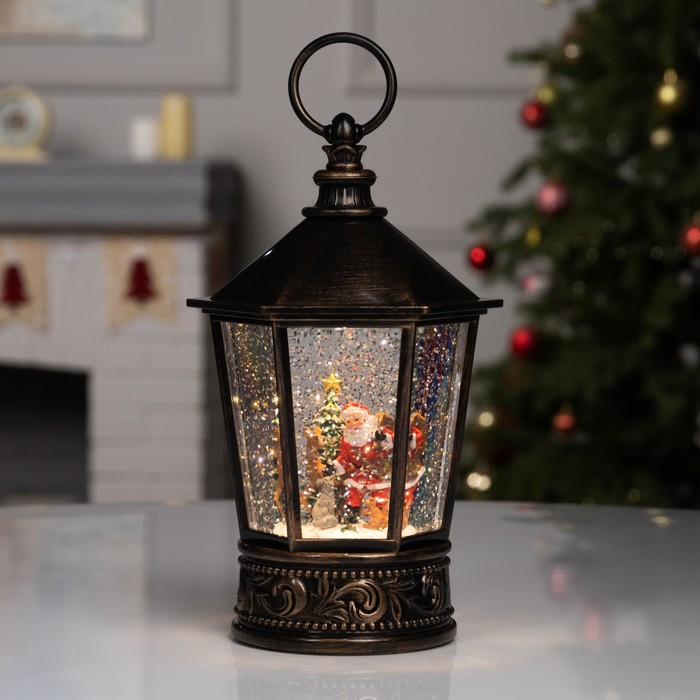 Фигура светодиодная «Снежные чудеса», 22×14 см, музыка, батарейки ААх3 (не в комплекте), USB, свечение тёплое белое