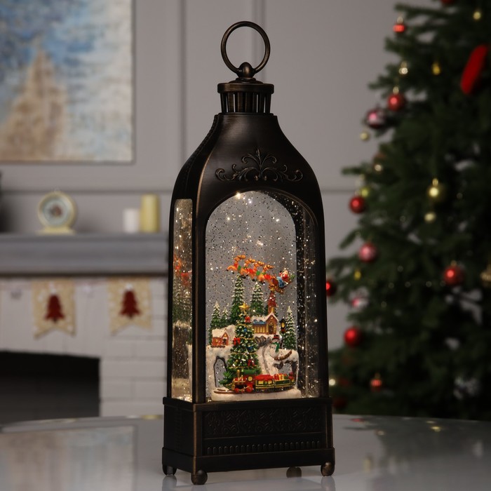 Фигура светодиодная «Новогодняя елка», 36×12.8×6.5 см, музыка, батарейки ААх3 (не в комплекте), USB, свечение тёплое белое