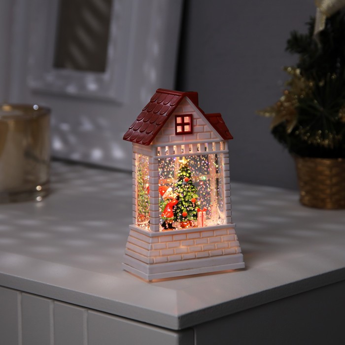 Светодиодная фигура «Ребёнок у ёлки» 7.5×12.5×4.9 см, пластик, батарейки АААх2 (не в комплекте), свечение тёплое белое