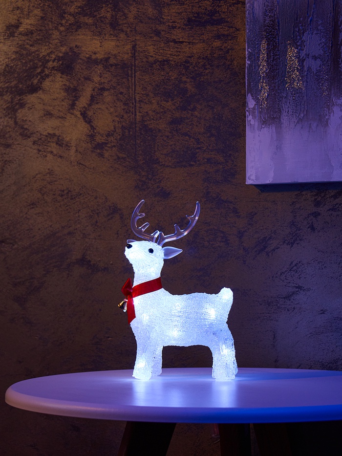 Светодиодная фигура «Олененок» 25×13 см, акрил, 20 LED, батарейки ААх2 (не в комплекте), свечение белое