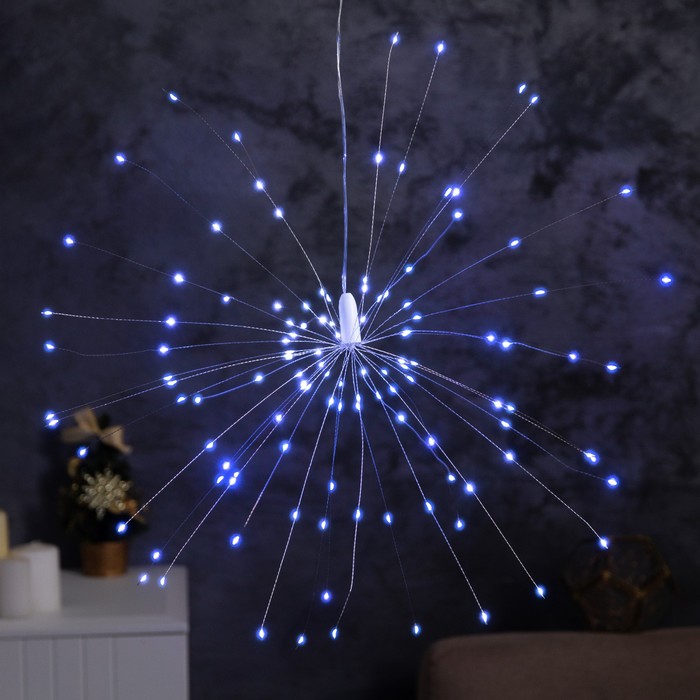 Фигура светодиодная «Салют», от батареек ААx4, 120 LED, свечение белое