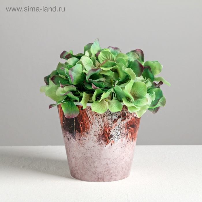 Кашпо для цветов «Лофт», 800 мл, d=12 см, h=11 см, пластиковое