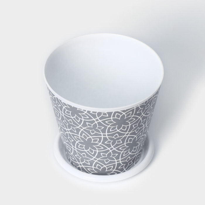 Горшок для цветов Доляна «Кракле», 800 мл, цвет серый