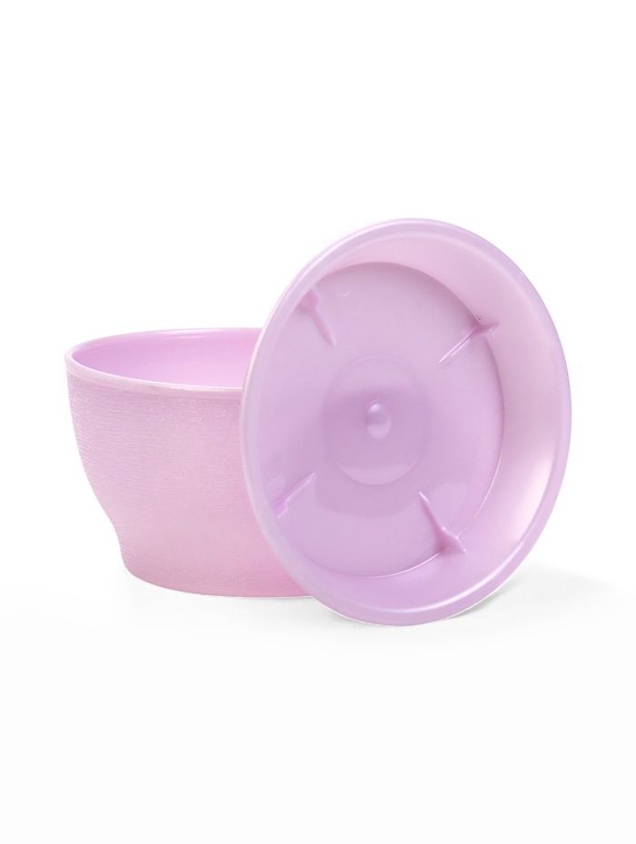 Горшок для цветов «Фиалочка», 500 мл, d=12.5 см, h=7 см, пластиковый, сиреневый