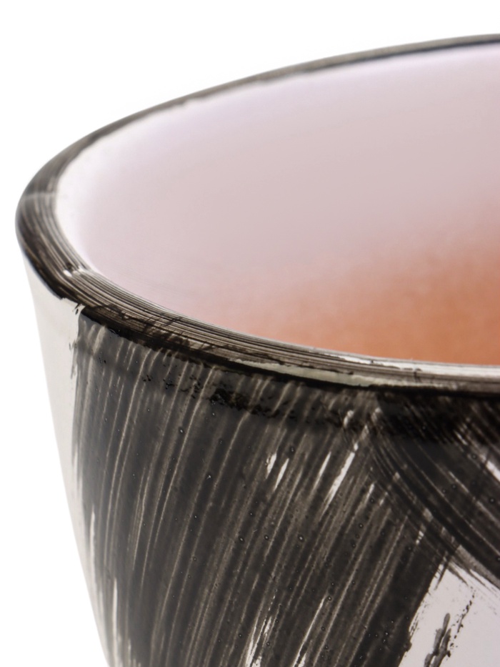 Горшок для цветов «Штрих», 1 л, d=15 см, h=13 см, с поддоном, керамика, белый