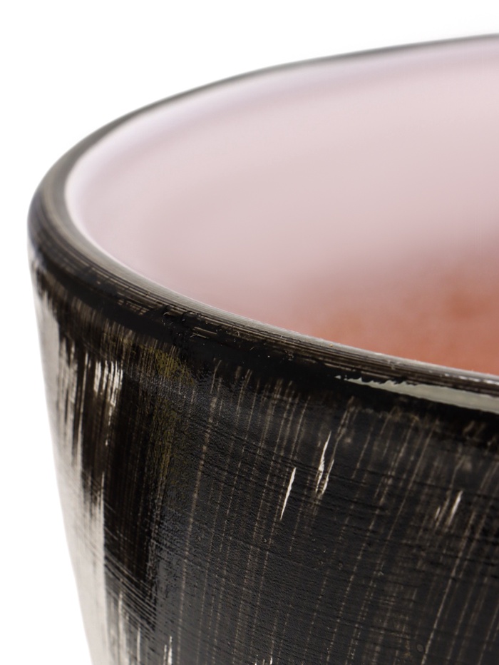 Горшок для цветов «Штрих», 8 л, d=30 см, h=23 см, с поддоном, керамика, белый