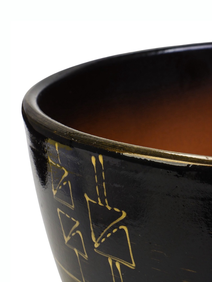 Горшок для цветов «Мираж », 8 л, d=30 см, h=23 см, с поддоном, керамика, коричневый