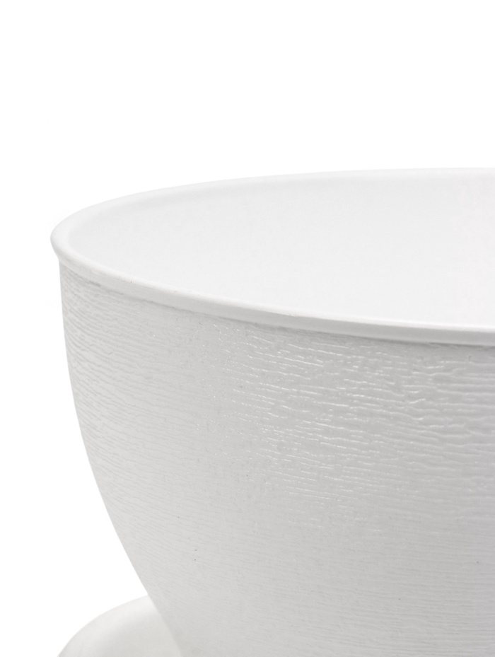 Горшок для цветов «Фиалочка», 800 мл, d=14 см, h=8 см, пластиковый, белый