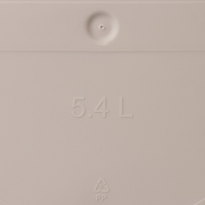 Горшок для цветов с поддоном Saffron, 5.4 л, d=22.4 см, h=20.5 см, пластиковый, бежевый