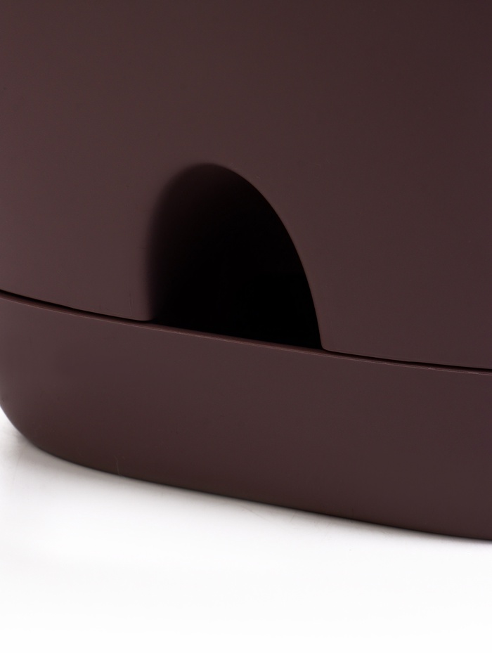 Горшок для цветов «Гранд», 15 л, d=29.5 см, h=31 см, пластиковый, с прикорневым поливом, фиолетовый