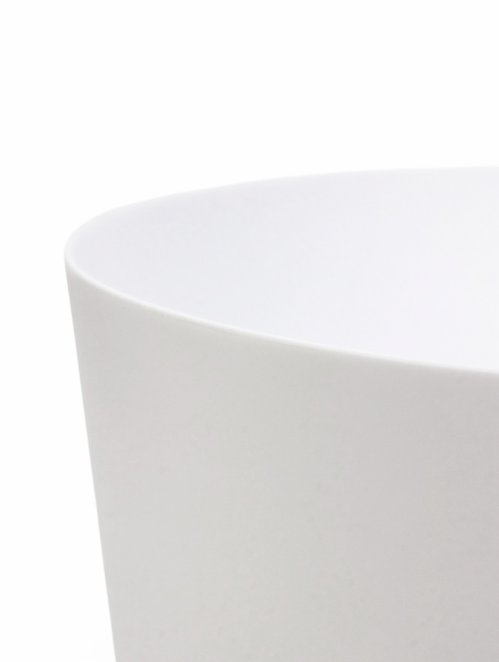 Горшок для цветов «Гранд», 8 л, d=24 см, h=25 см, пластиковый, с прикорневым поливом, белый