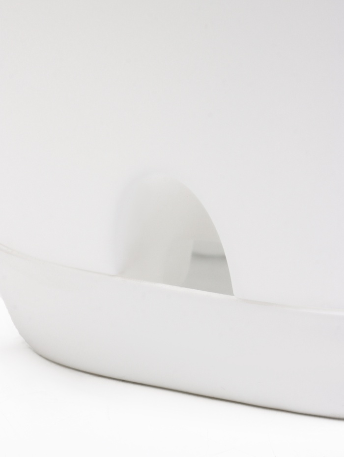 Горшок для цветов «Гранд», 4 л, d=19 см, h=20 см, пластиковый, с прикорневым поливом, белый