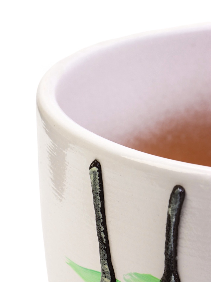 Горшок для цветов «Азия», 2.5 л, d=19 см, h=17 см, с поддоном, керамика, белый