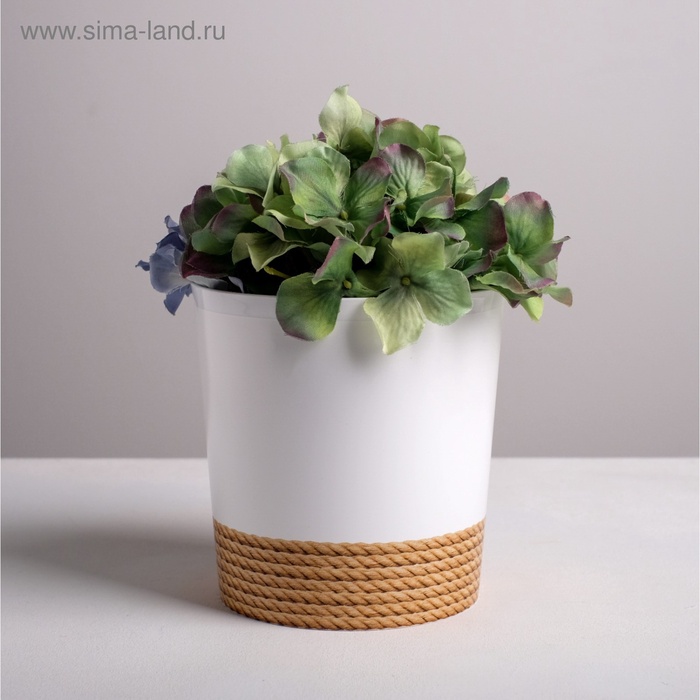 Кашпо для цветов «Эко», 1.6 л, d=14 см, h=14 см, пластиковое