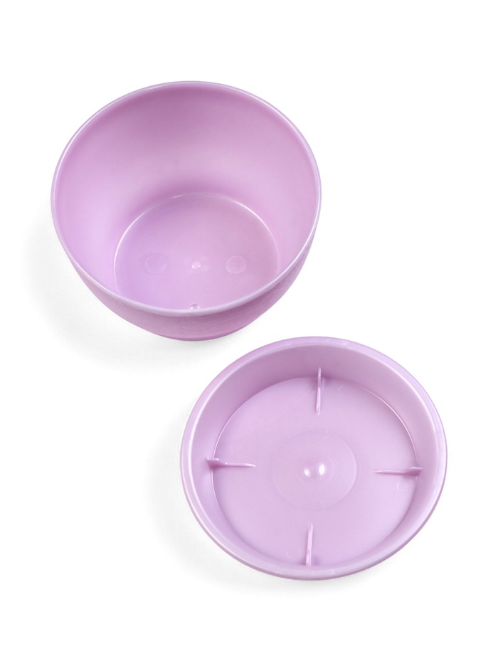 Горшок для цветов «Фиалочка», 500 мл, d=12.5 см, h=7 см, пластиковый, сиреневый