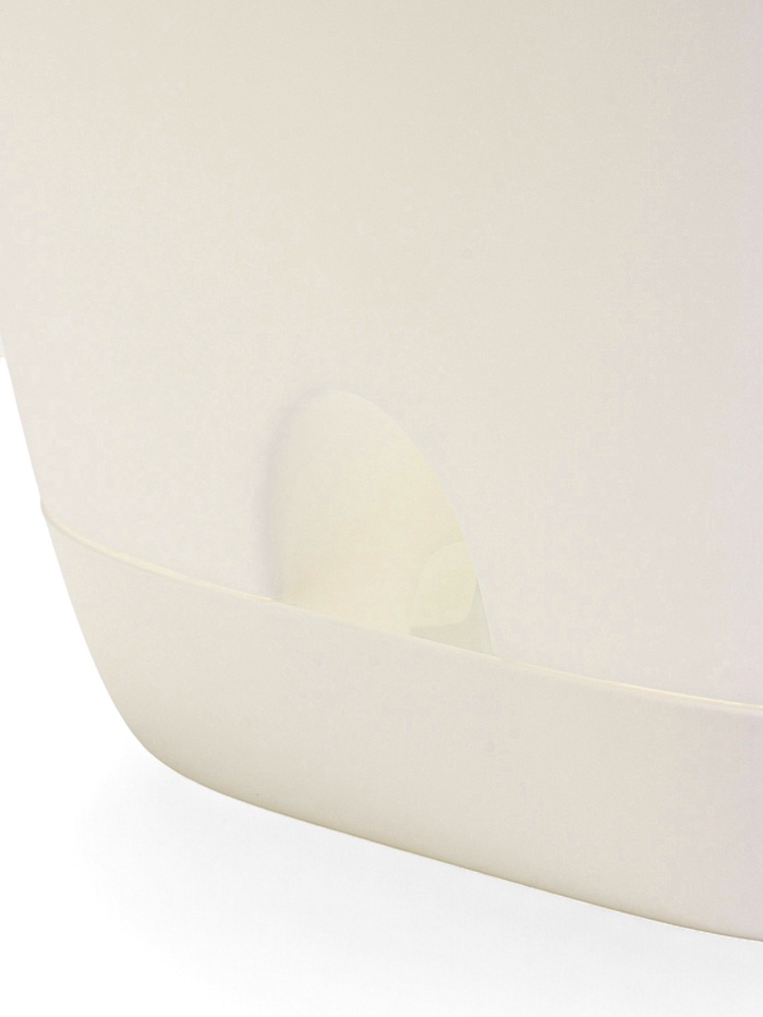 Горшок для цветов «Гранд», 15 л, d=29.5 см, h=31 см, пластиковый, с прикорневым поливом, белый