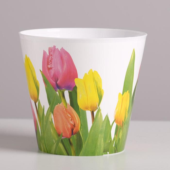 Кашпо для цветов «Тюльпаны», 0.8 л, 11×12 см