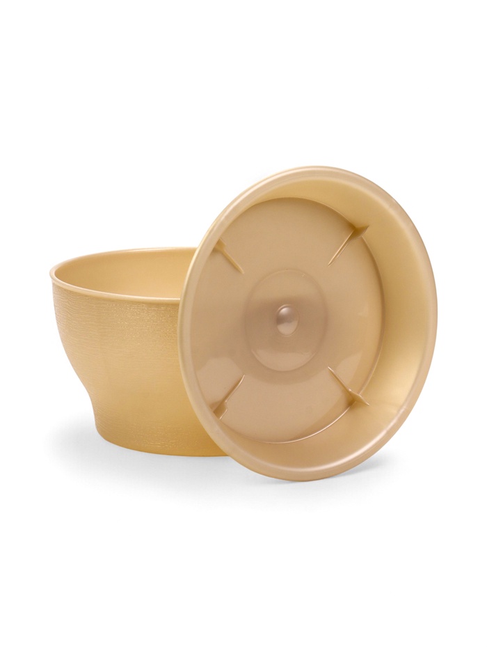 Горшок для цветов «Фиалочка», 800 мл, d=14 см, h=8 см, пластиковый, бежевый