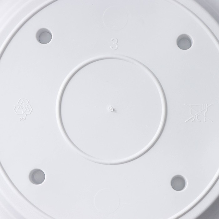 Горшок для цветов с поддоном «Сильвер ЭКО», 1.9 л, d=18 см, пластиковый, белый