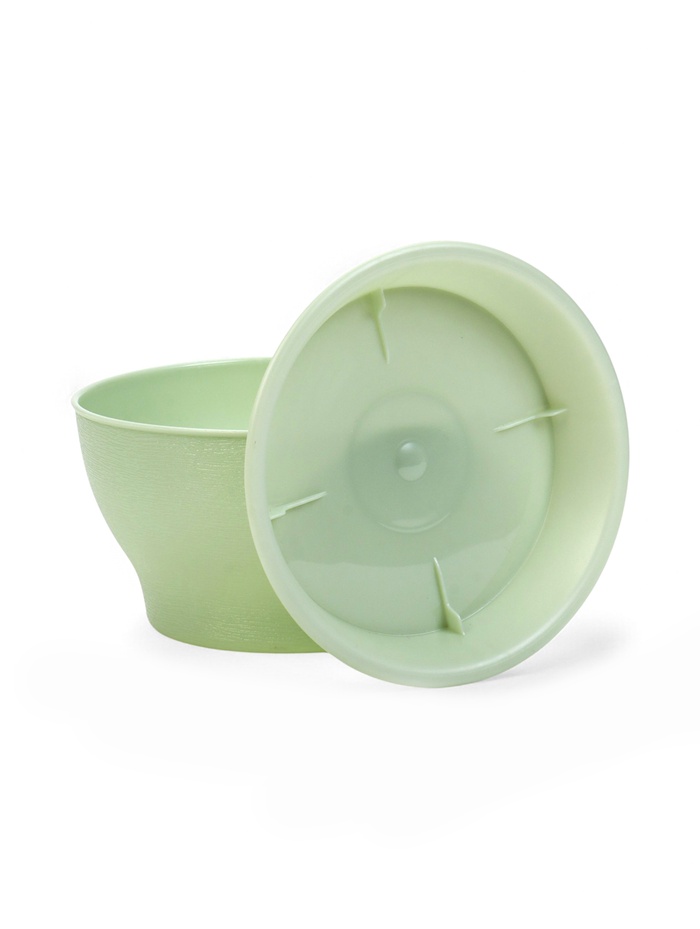 Горшок для цветов «Фиалочка», 800 мл, d=14 см, h=8 см, пластиковый, зелёный