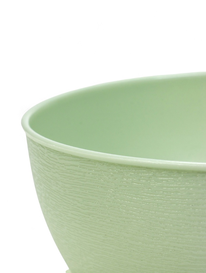 Горшок для цветов «Фиалочка», 800 мл, d=14 см, h=8 см, пластиковый, зелёный