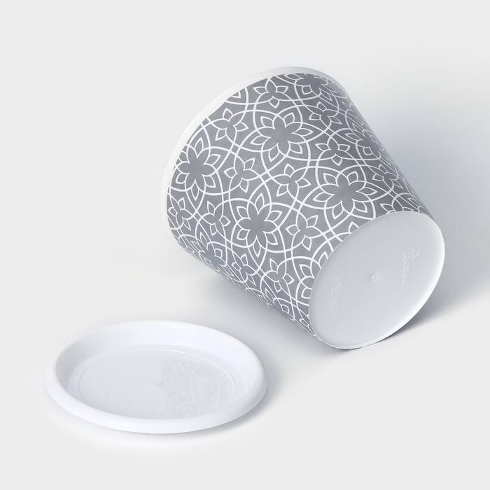 Горшок для цветов Доляна «Кракле», 800 мл, цвет серый