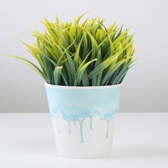 Кашпо для цветов «Текстура», 800 мл, d=12 см, h=11 см, пластиковое