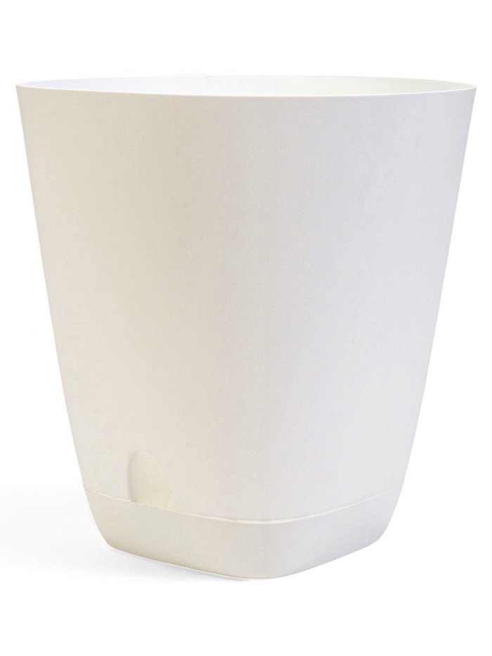 Горшок для цветов «Гранд», 15 л, d=29.5 см, h=31 см, пластиковый, с прикорневым поливом, белый