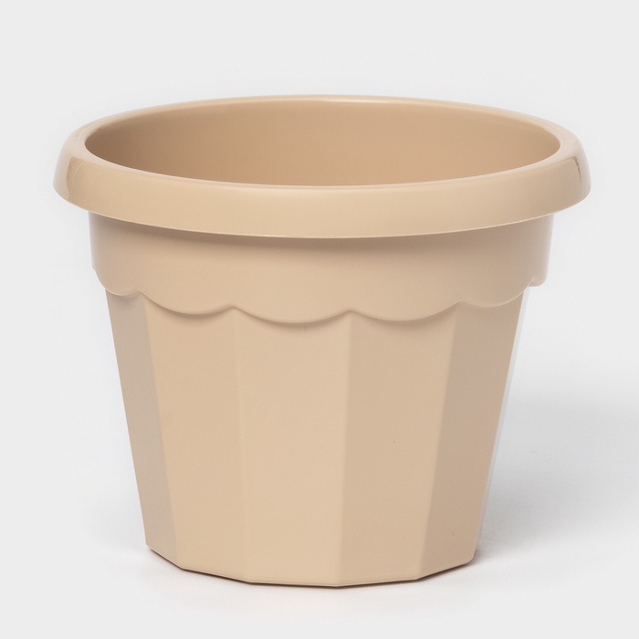 Горшок для цветов с поддоном Доляна «Эрика», 0.7 л, цвет пудровый