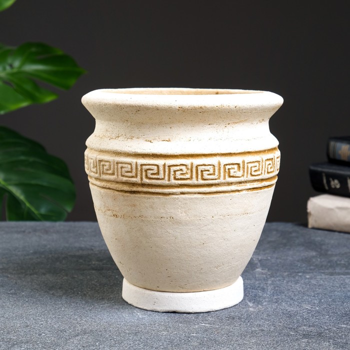 Горшок для цветов, «Аттика», 2.3 л, d=18 см, h=16 см, керамический, с поддоном