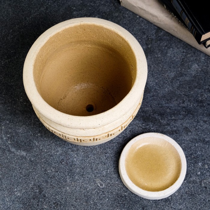 Горшок для цветов, «Аттика», 2.3 л, d=18 см, h=16 см, керамический, с поддоном